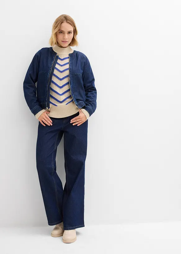 Pull à rayures texturées, bonprix