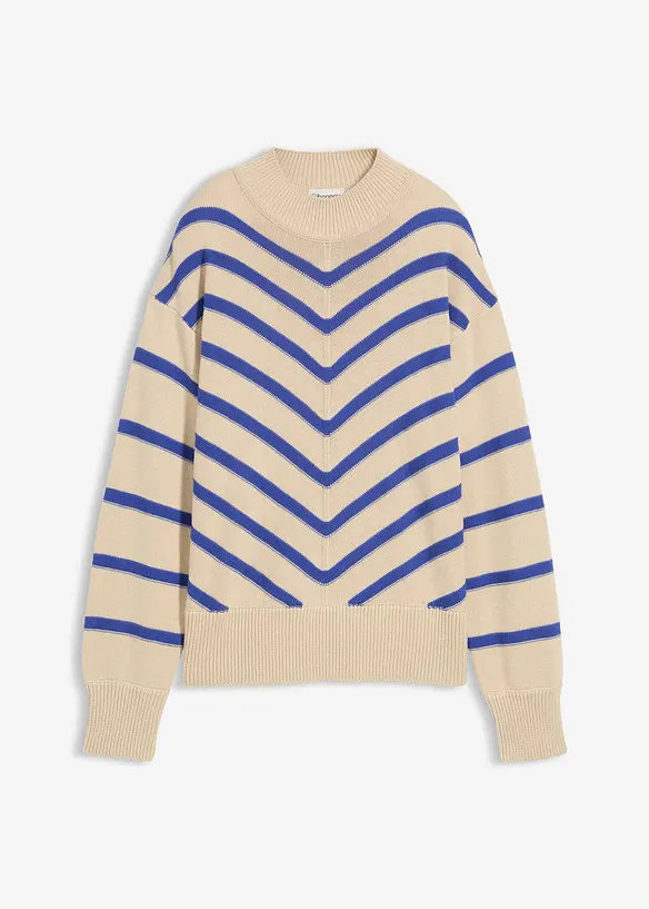 Pull à rayures texturées, bonprix