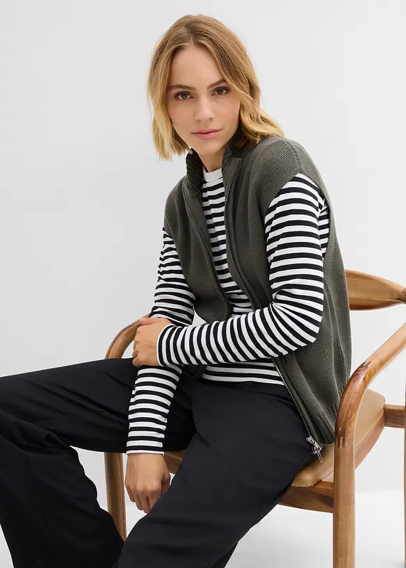 Gilet sans manches en maille, bonprix