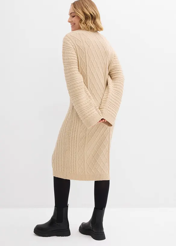 Robe midi en maille, bonprix