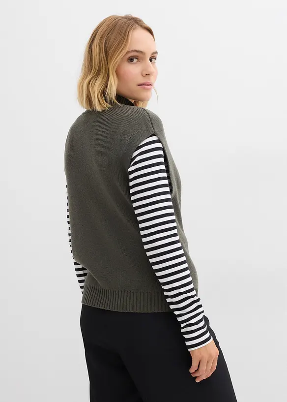 Gilet sans manches en maille, bonprix