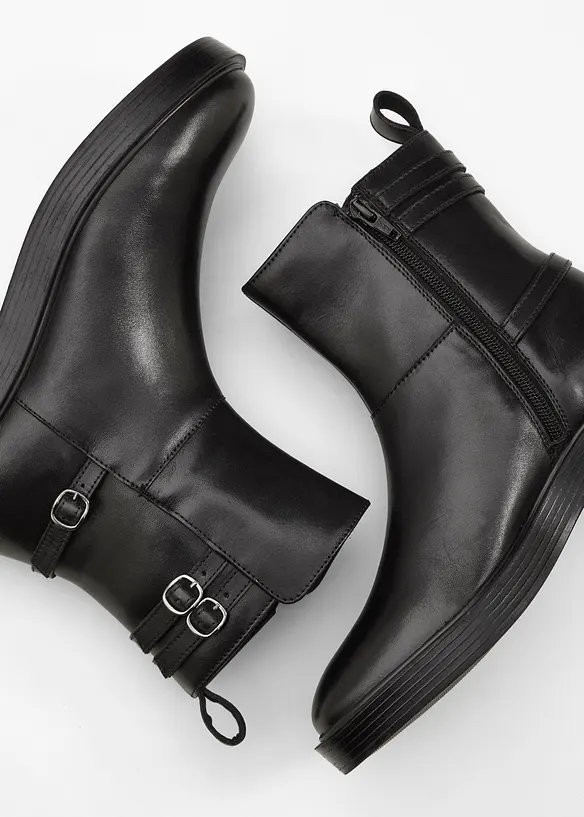 Boots en cuir, bonprix