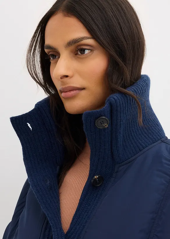 Veste rembourrée à finitions côtelées, bonprix