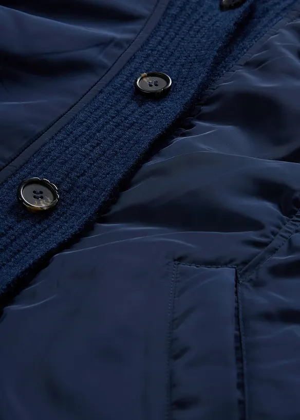 Veste rembourrée à finitions côtelées, bonprix