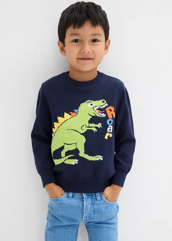 Pull en fine maille 100% coton, bonprix