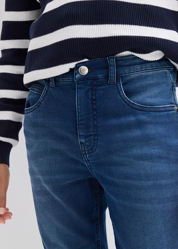 Jean slim et droit en molleton, bonprix