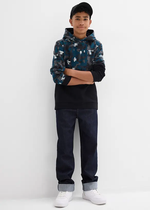 Sweat à capuche en coton majoritaire, bonprix