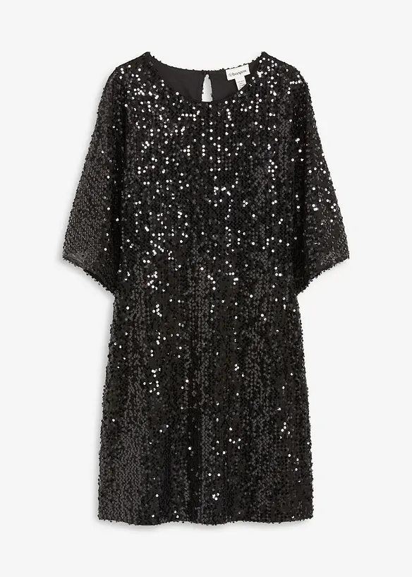 Robe oversize à sequins, bonprix