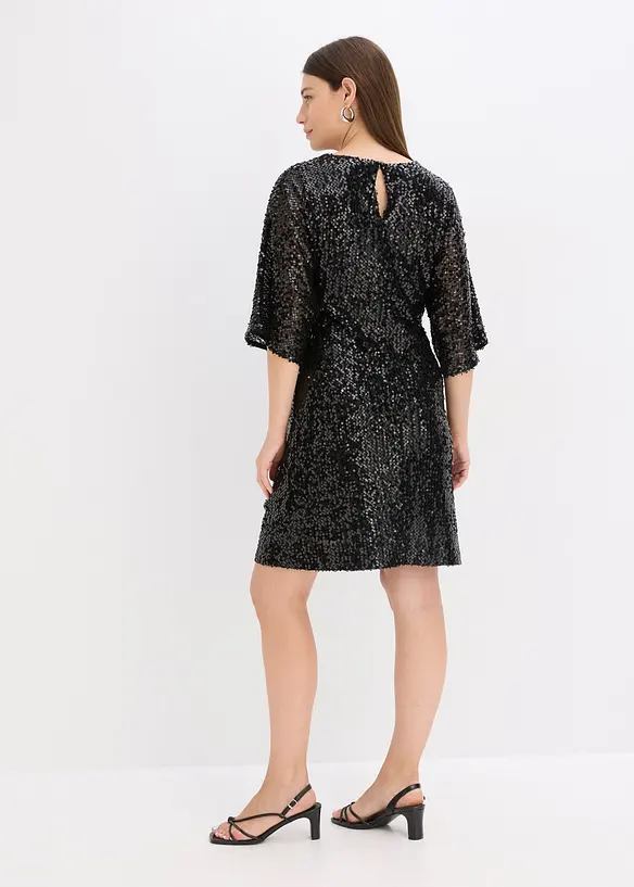 Robe oversize à sequins, bonprix