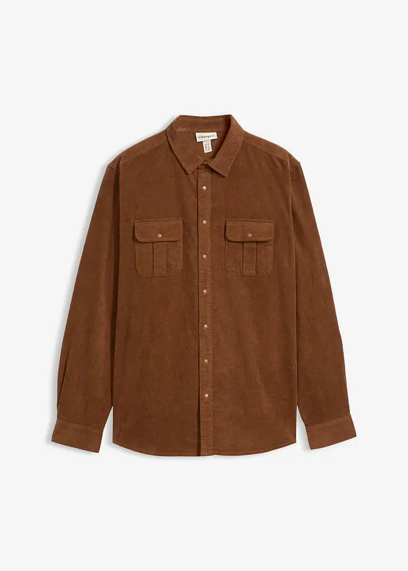 Chemise en velours côtelé de coton extensible, bonprix