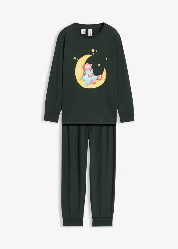 Pyjama en coton doux à imprimé phosphorescent (ens. 2 pces), bonprix