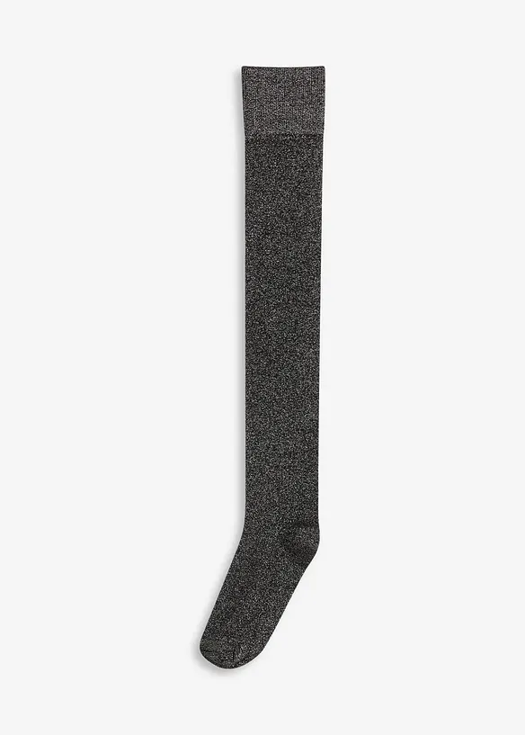 Chaussettes jambières en coton majoritaire et fil lurex, bonprix