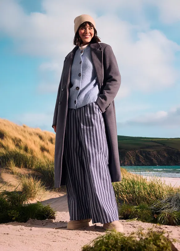 Pantalon palazzo 100% coton, bonprix