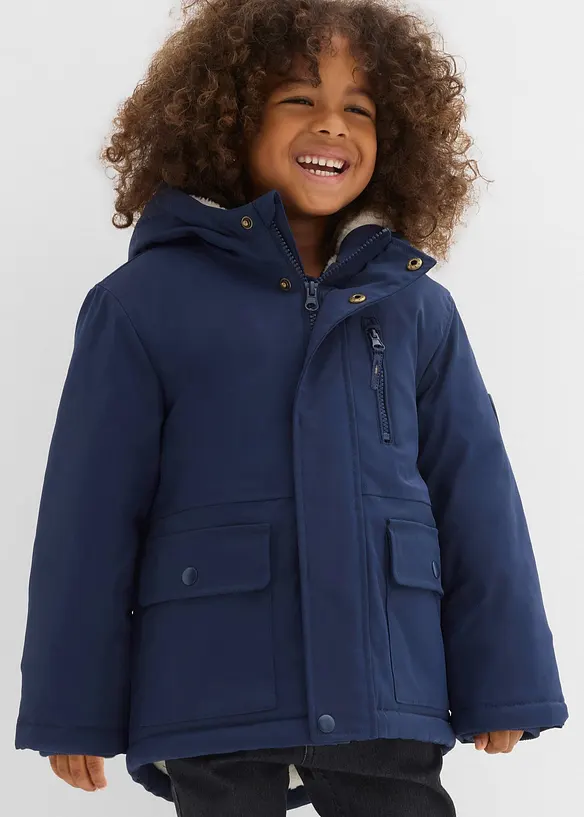 Parka d’hiver déperlante avec doublure en sherpa, bonprix