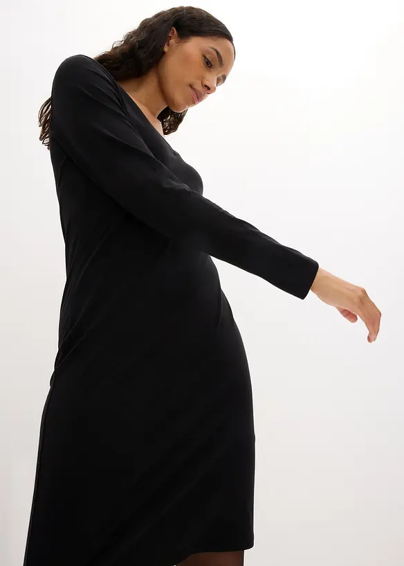 Robes en jersey à col V, bonprix