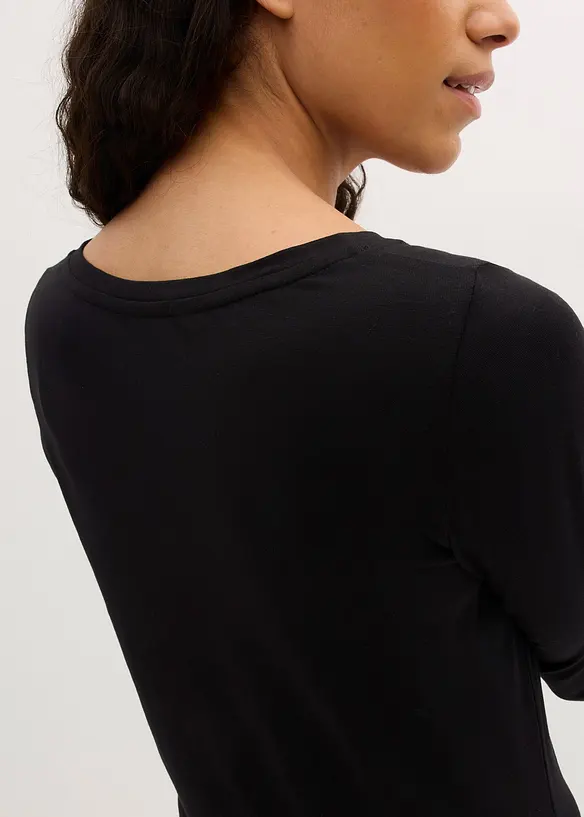 Robes en jersey à col V, bonprix