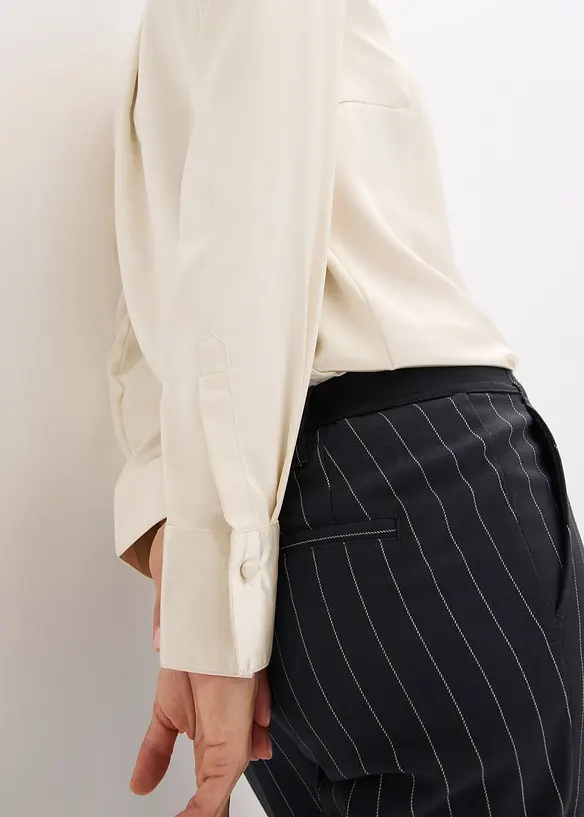 Chemisier en satin avec cravate amovible (2 pces), bonprix