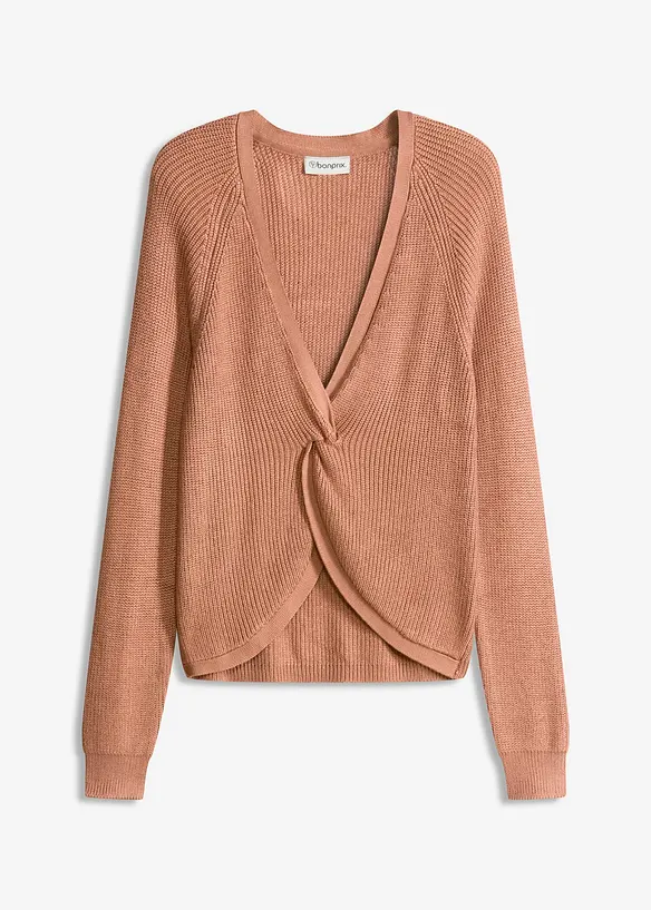 Pull fluide en maille côtelée, viscose majoritaire, bonprix