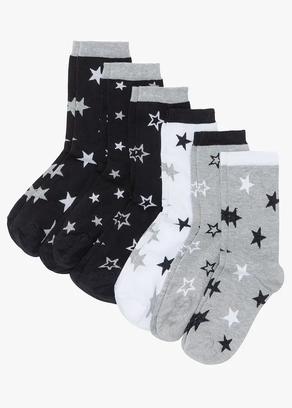 Lot de 6 paires de chaussettes, bonprix
