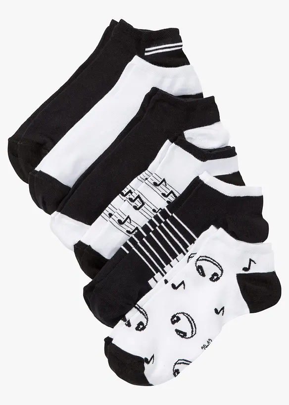 Lot de 6 paires de chaussettes basses coton, bonprix