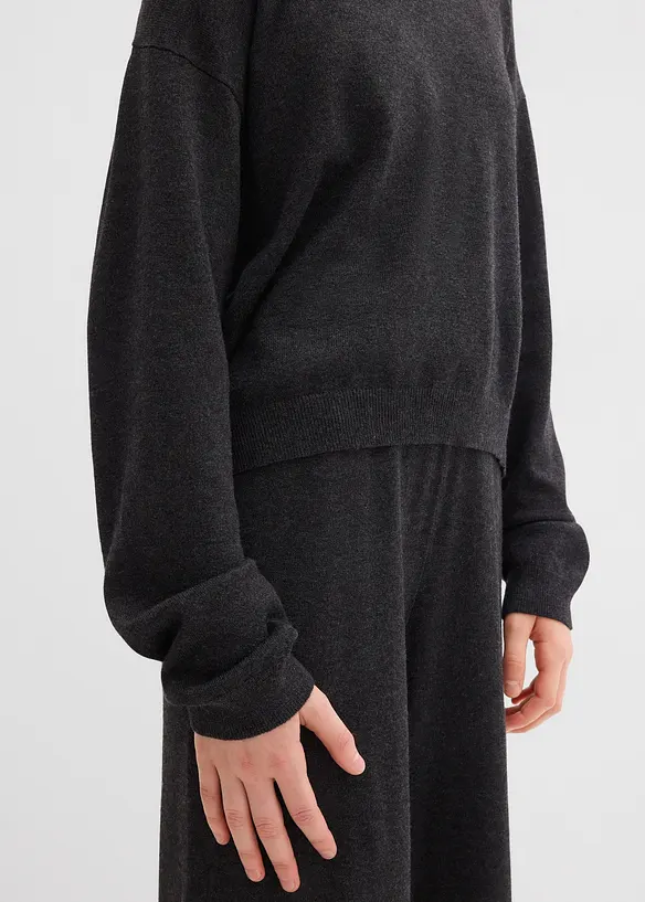 Pull et pantalon en fine maille (ens. 2 pces), viscose majoritaire, bonprix