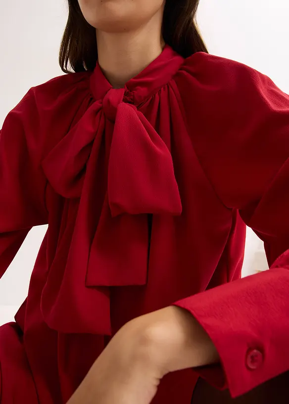 Robe-chemise à col lavallière, bonprix