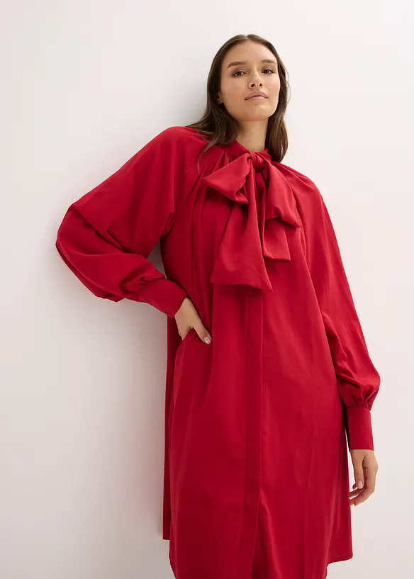 Robe-chemise à col lavallière, bonprix