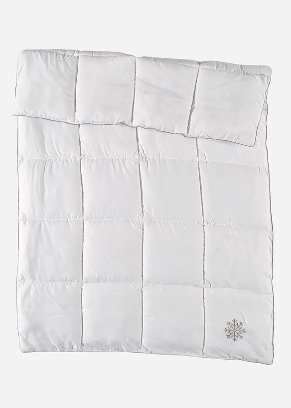 Couette chaude toucher duvet, motif de flocons, bonprix