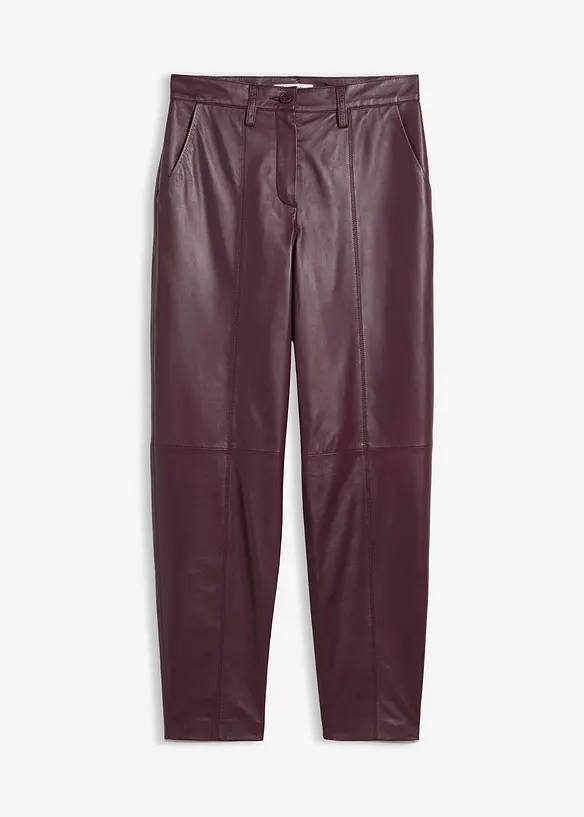 Pantalon en cuir d’agneau nappa, bonprix