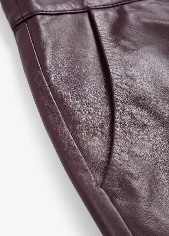 Pantalon en cuir d’agneau nappa, bonprix