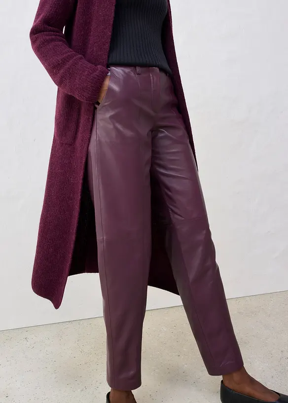 Pantalon en cuir d’agneau nappa, bonprix