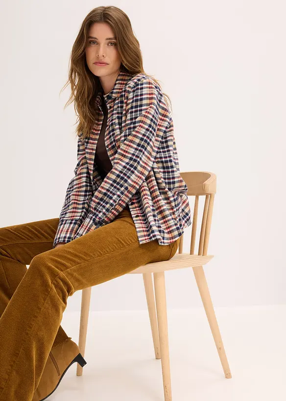 Pantalon évasé en velours côtelé, bonprix