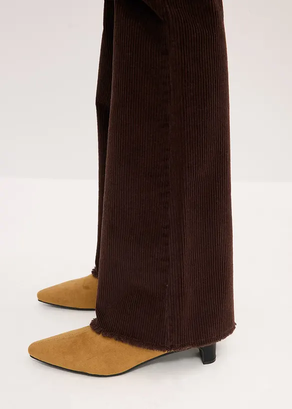 Pantalon évasé en velours côtelé, bonprix