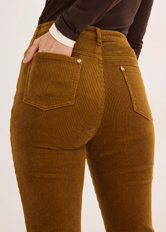 Pantalon évasé en velours côtelé, bonprix