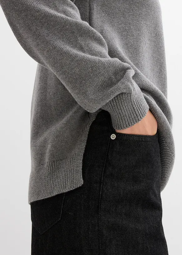 Pull col roul&eacute; 100% coton, bonprix