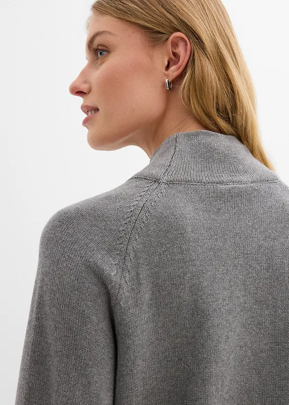 Pull col roul&eacute; 100% coton, bonprix