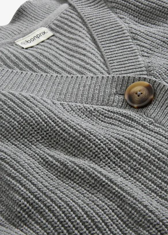 Gilet en grosse maille 100% coton, bonprix