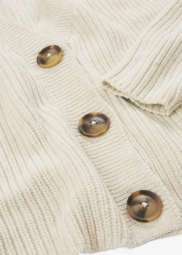 Gilet en grosse maille 100% coton, bonprix