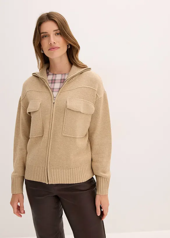 Gilet oversize en fine maille, bonprix