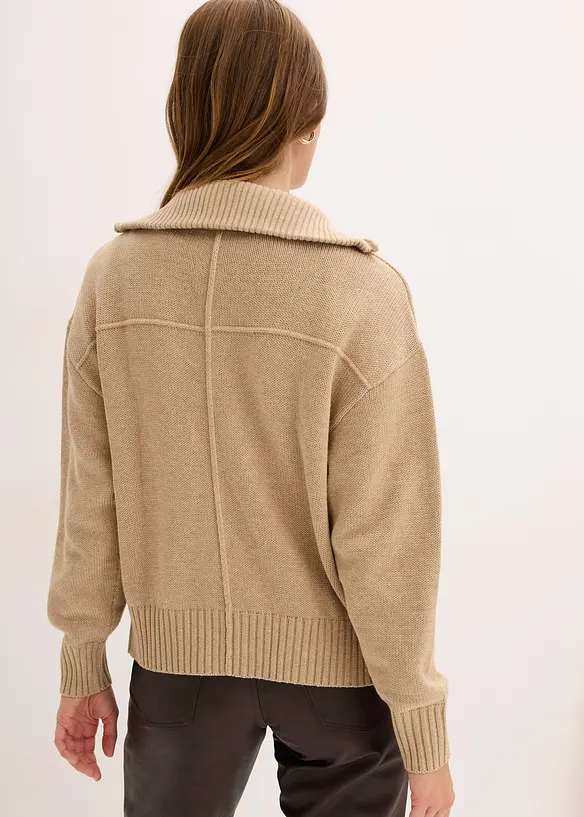 Gilet oversize en fine maille, bonprix