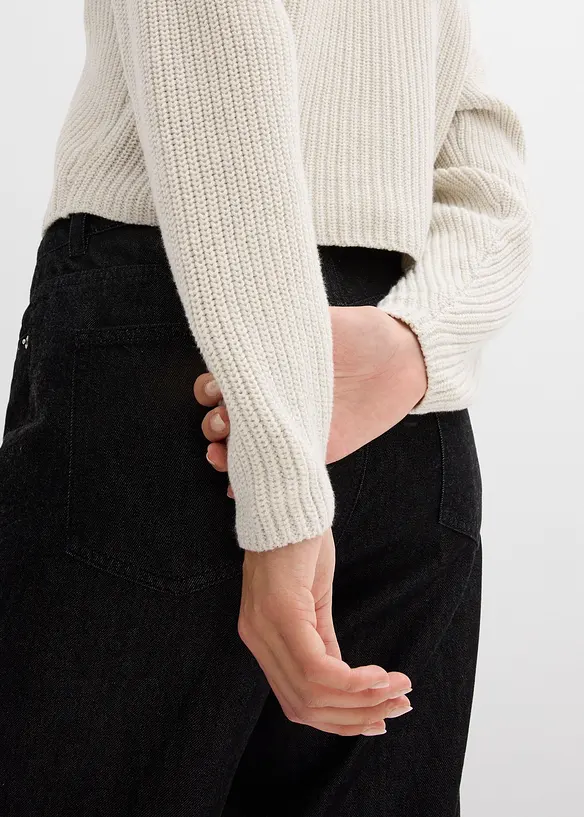 Gilet en grosse maille 100% coton, bonprix