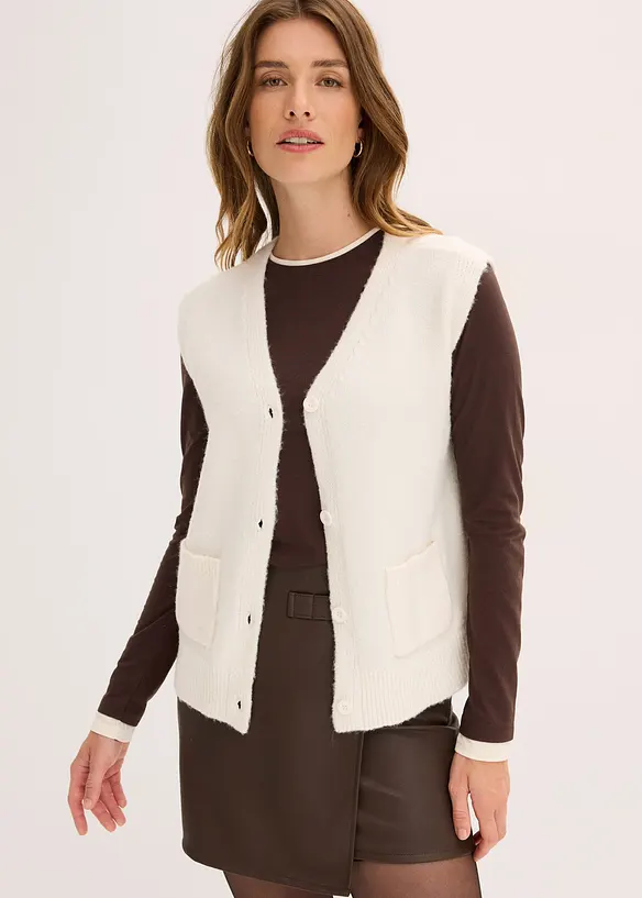 Gilet sans manches en maille, bonprix