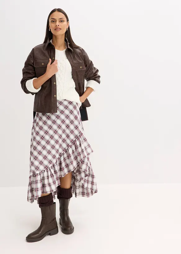 Pull oversize à franges, bonprix