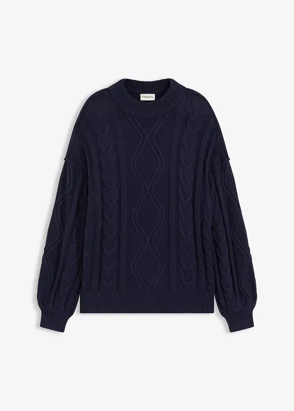 Pull oversize &agrave; motif torsad&eacute;, bonprix