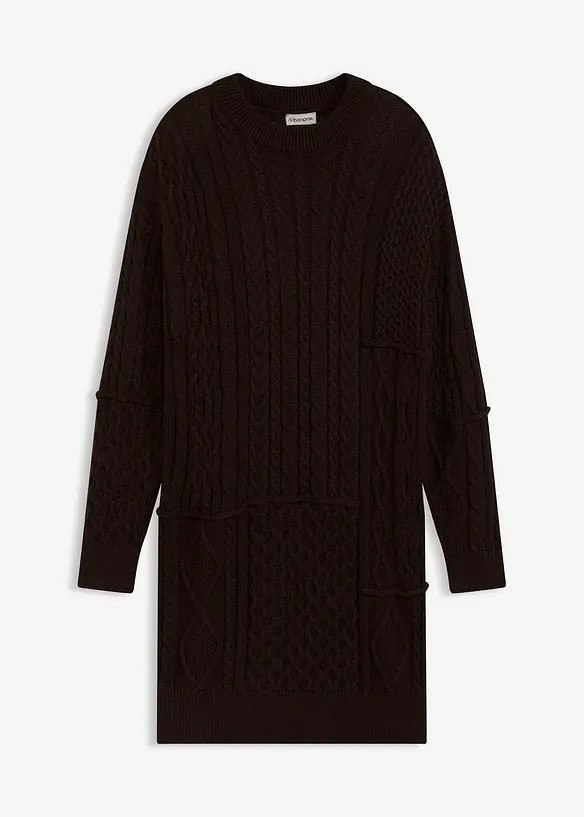 Robe en maille torsadée, bonprix