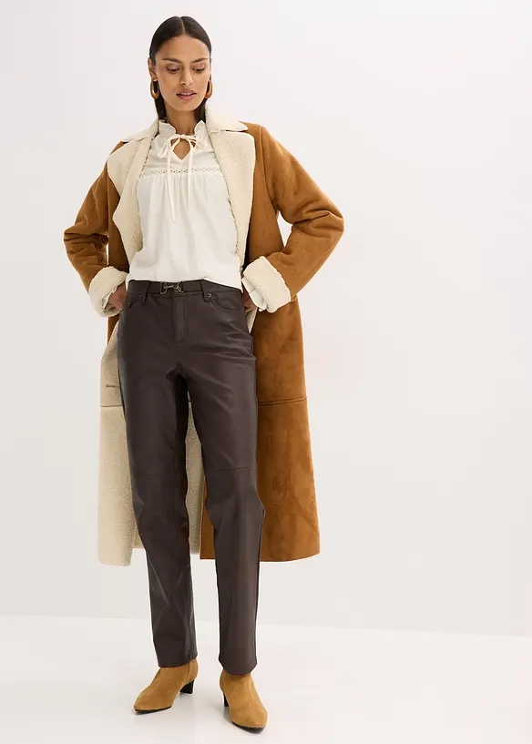 Pantalon enduit, aspect vieilli, bonprix