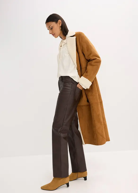 Pantalon enduit, aspect vieilli, bonprix