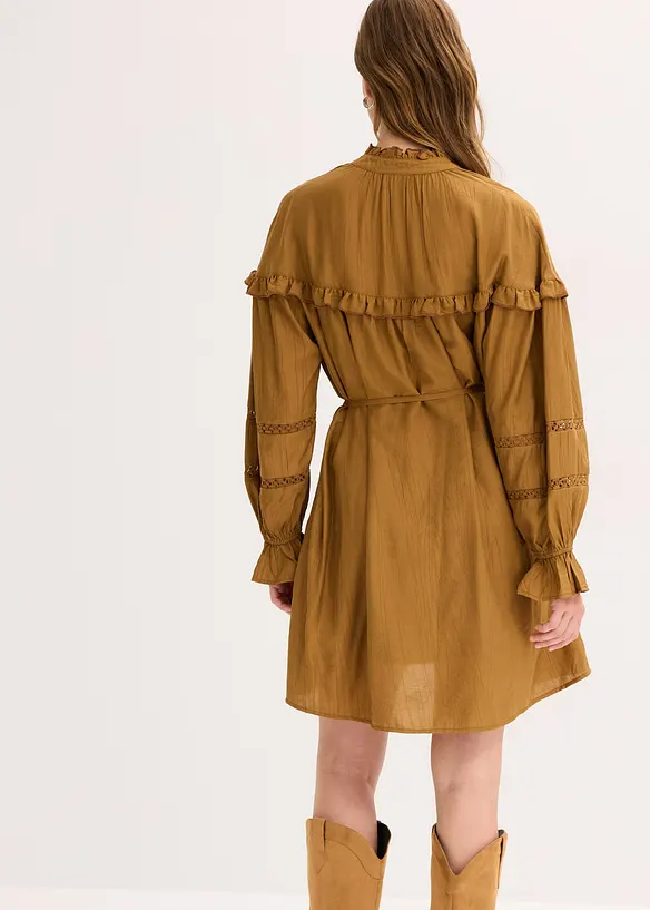 Robe courte en fine viscose mélangée, bonprix