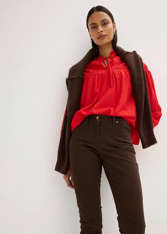 Pantalon en twill de coton extensible, bonprix