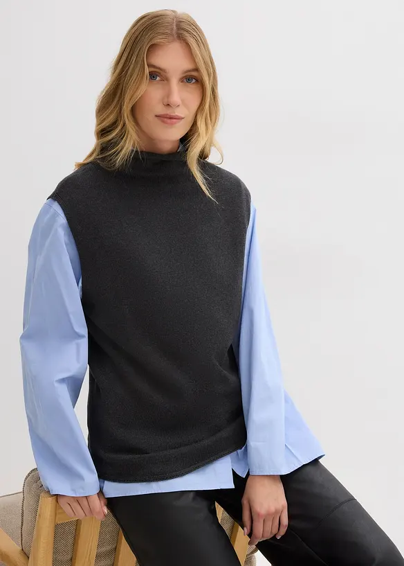 Pull sans manches 100% coton, bonprix